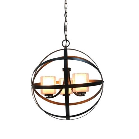 Yosemite Yosemite 120017325 3 Light Modern Orb Chandelier; Oil Rubbed Bronze 120017325